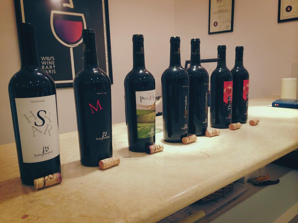 Alcuni vini della Cantina Paolini e Stanford