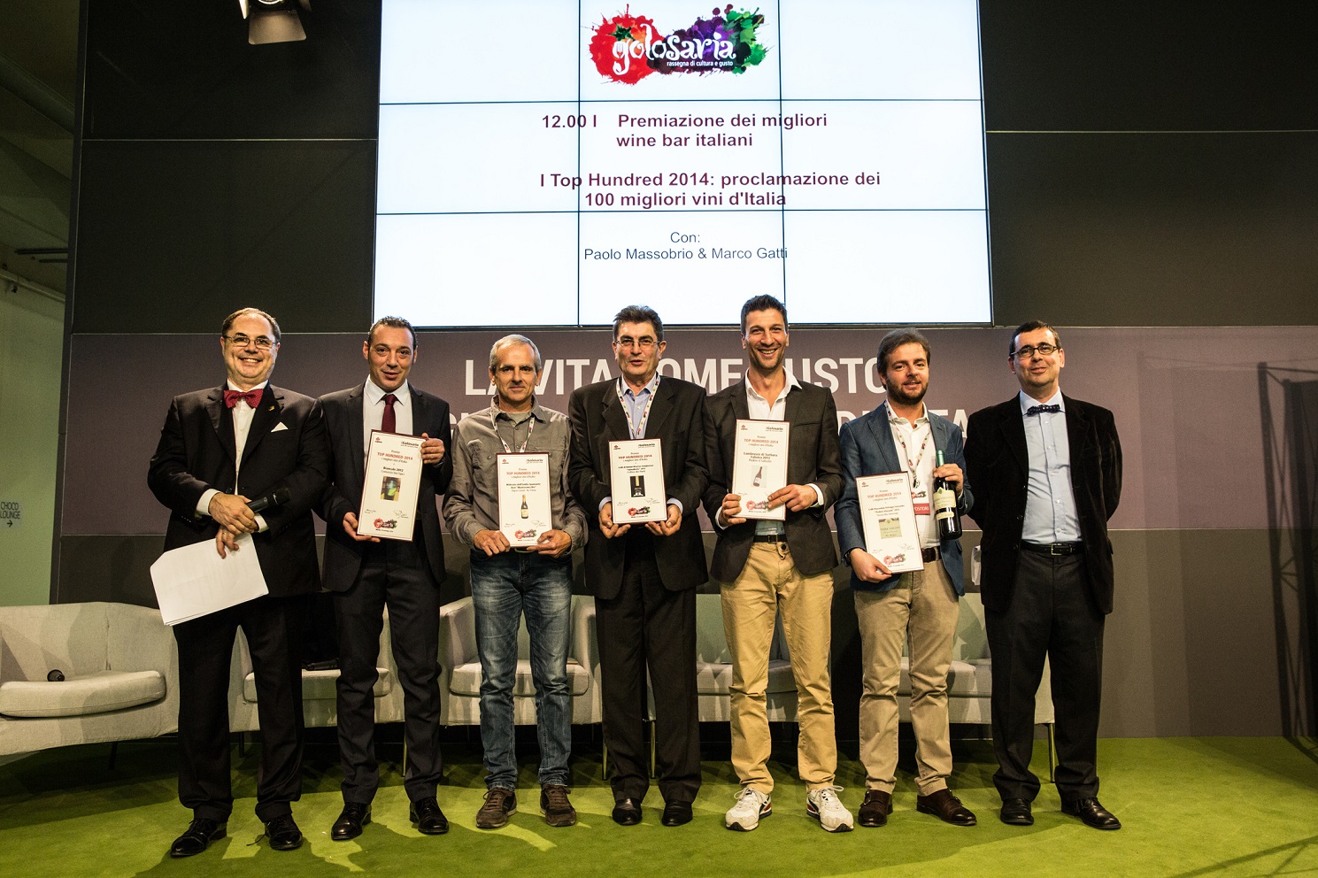 Premiazione 100 vini migliori d'Italia a Golosaria