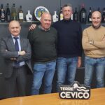 Mirco Bagnari Legacoop Romagna, Lino Bacchilega Vice Presidente Terre Cevico, Franco Donati neo Presidente Terre Cevico, Marco Nannetti Consigliere Tecnico.